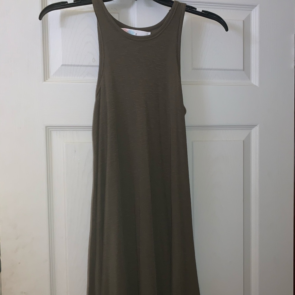 Army green casual dress